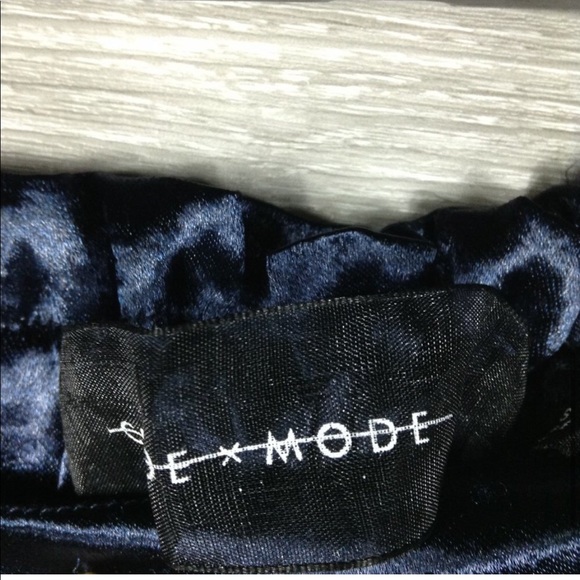 Navy Blue High Waisted Wide Leg Trouser Pants - Picture 6 of 8